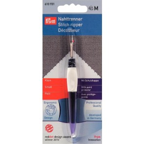 Prym stitch ripper with point protector, small with ergonomic design